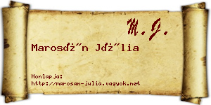 Marosán Júlia névjegykártya