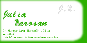 julia marosan business card