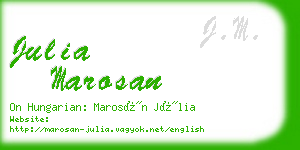 julia marosan business card